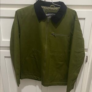 Barn Green Jacket with Black Collar